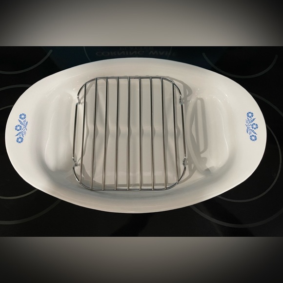 Corning Ware Blue Cornflower Meat Platter 16” P-19 In Box - Picture 2 of 15